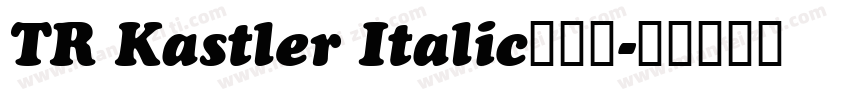 TR Kastler Italic转换器字体转换